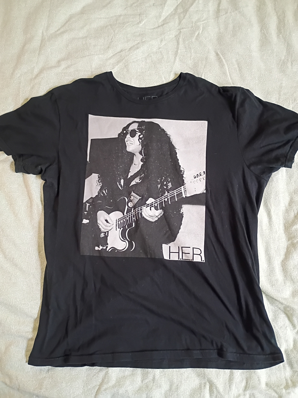 Official H.E.R. Graphic Band Tee - Black with White Print